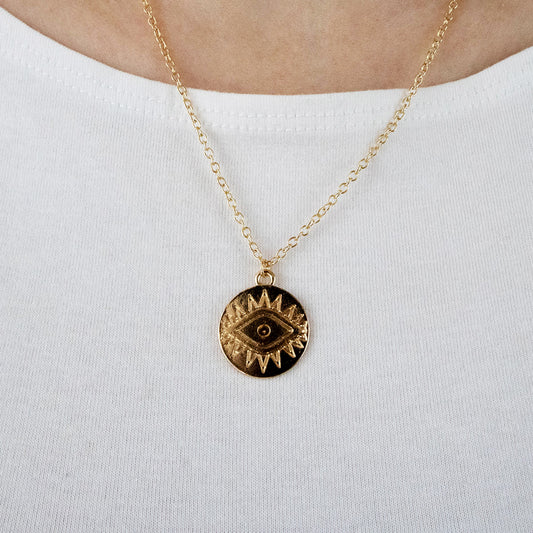 Aztec gold necklace