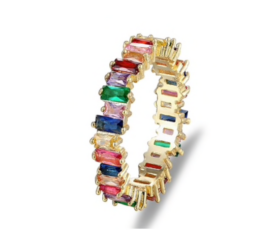 Rainbow gold ring